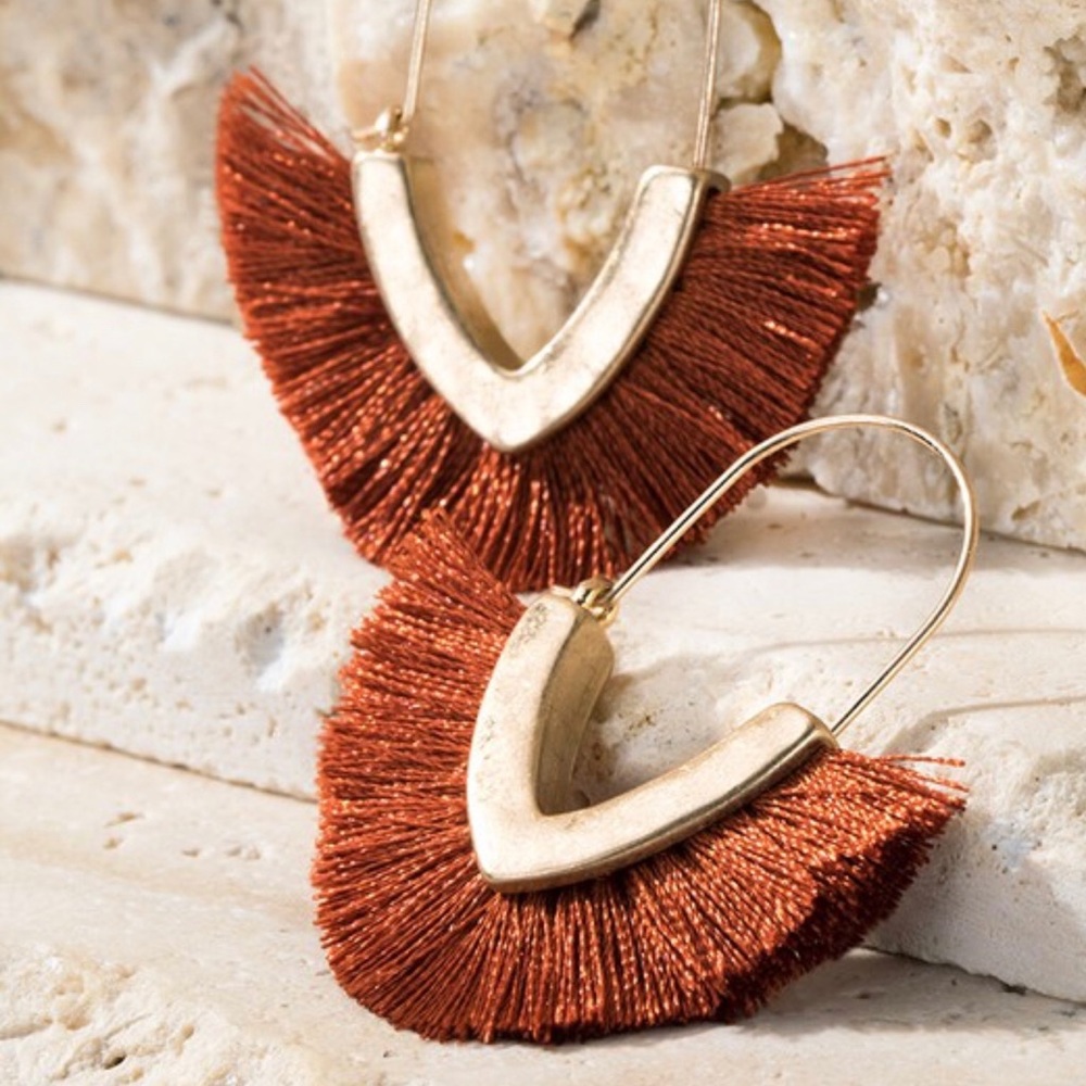 Mini tassels - rust